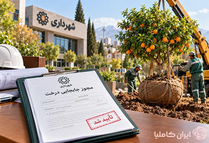 جابجایی درخت پرتقال